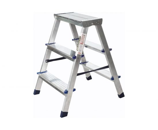 Алюминиевая двухсторонняя стремянка SMARTY Alpha Duo 3 ступени SN026-03 