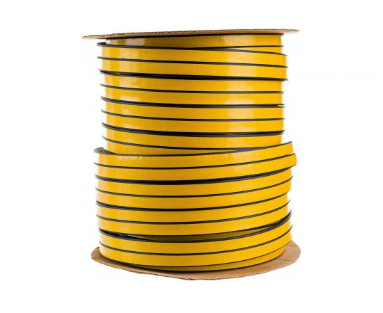 Уплотнитель VETTORE профиль D 10x12 мм, 50 м, Black черный 20368 