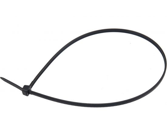 Нейлоновая хомут-стяжка с тройным замком REXANT 400x7,6 мм, черная, упаковка 100 шт. 67-0401-8 