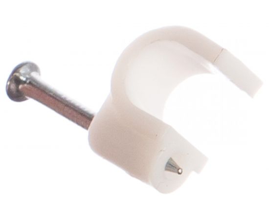 Круглая скоба с гвоздем Зубр для крепления кабеля 6мм, 50шт 45111-06 