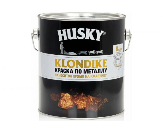 Краска по металлу HUSKY KLONDIKE (глянцевая; зеленая RAL 6002; 2.5 л) 25622 