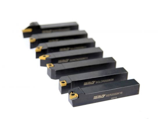 Набор резцов со сменными твердосплавными пластинами TiN (7 шт; 20 мм) MetalMaster 18338 