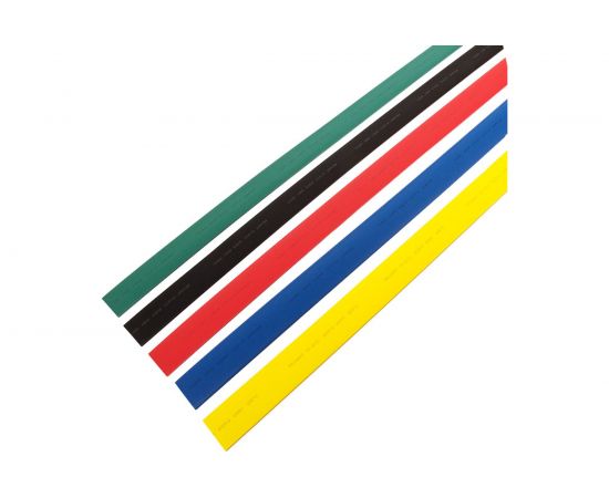 Термоусаживаемые трубки REXANT 25,0/12,5 мм, набор пять цветов, упаковка 25 шт. по 1 м 29-0175 