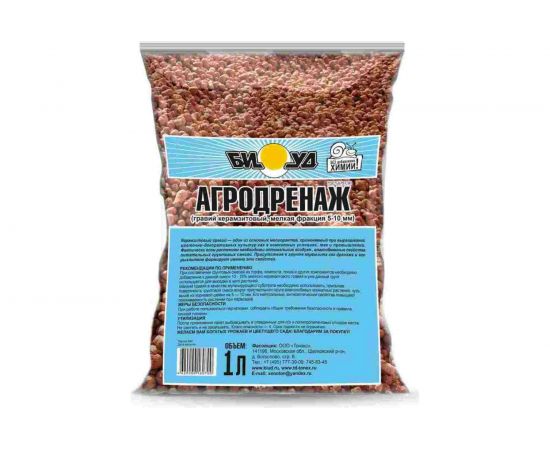 Керамзитный дренаж БИУД фракция 5-10 мм, 1 л 01-000069 