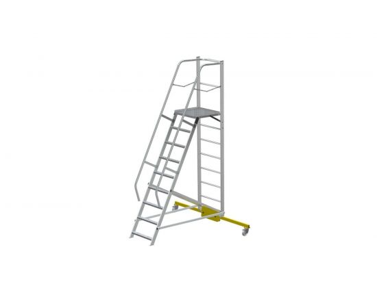 Компактная лестница с платформой MEGAL ЛСПК-2.75 траверса 1.4 м 4687201843993 