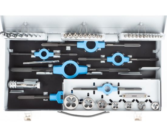 Набор ручных метчиков и плашек NORGAU M3-M12, 43 предмета 013904330 – изображение 2