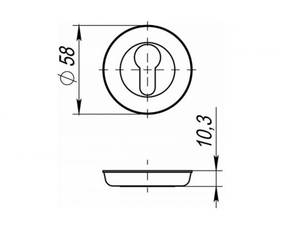Накладка под цилиндр Fuaro ET SM AS-3 античное серебро 29595 – изображение 2