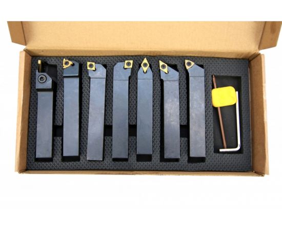 Набор резцов со сменными твердосплавными пластинами TiN (7 шт; 20 мм) MetalMaster 18338 – изображение 2