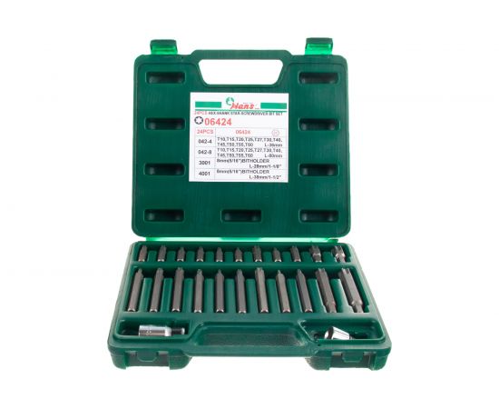 Набор бит 5/16 (24 предмета) Hans 6424:2028 – изображение 2