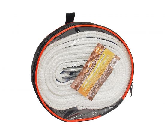 Буксировочный ленточный трос с крюками в чехле АВТОСТОП 12000 кг, 6м AB-12ЧK – изображение 2