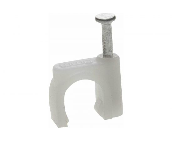 Круглая скоба с гвоздем Зубр для крепления кабеля 6мм, 50шт 45111-06 – изображение 2