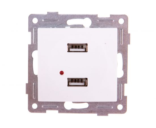 Розетка USB GUSI ELECTRIC Bravo двойная, СУ, белая С10USB2-001 – изображение 2