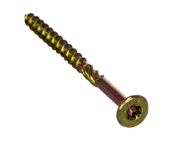 Саморез по дереву HIMTEX проф. желт. потай Torx 25 5x70 200 шт. 05070Fh – изображение 2