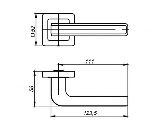 Раздельная ручка PUNTO NOVA QR SN/WH-19 мат.никель/белый 37519 – изображение 2
