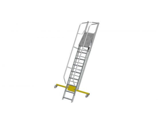 Компактная лестница с платформой MEGAL ЛСПК-2.75 траверса 1.4 м 4687201843993 – изображение 2