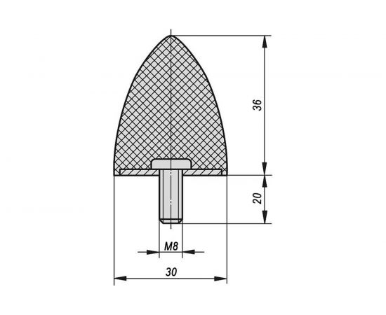 Резинометаллический буфер KIPP K0574.03003655 – изображение 2