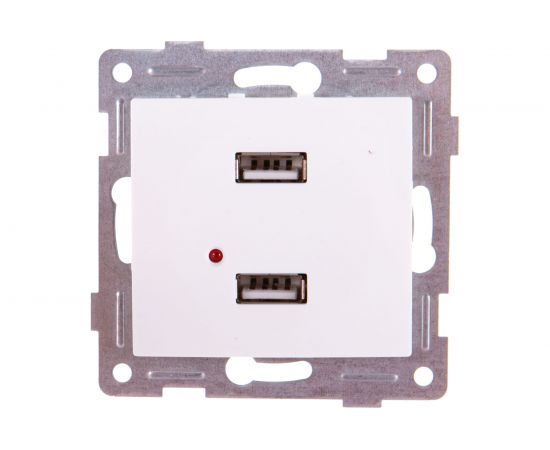 Розетка USB GUSI ELECTRIC Bravo двойная, СУ, белая С10USB2-001 – изображение 3