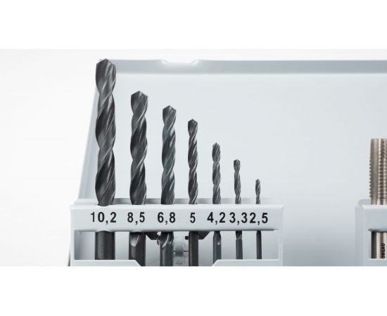 Набор ручных метчиков и плашек NORGAU M3-M12, 43 предмета 013904330 – изображение 3