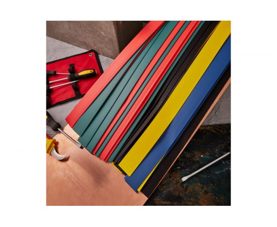 Термоусаживаемые трубки REXANT 25,0/12,5 мм, набор пять цветов, упаковка 25 шт. по 1 м 29-0175 – изображение 3