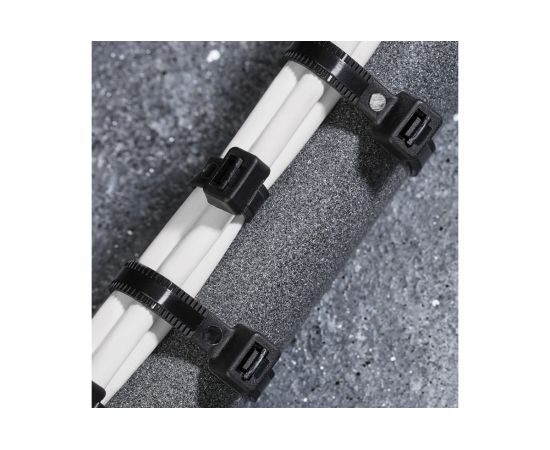 Нейлоновая хомут-стяжка с тройным замком REXANT 400x7,6 мм, черная, упаковка 100 шт. 67-0401-8 – изображение 4