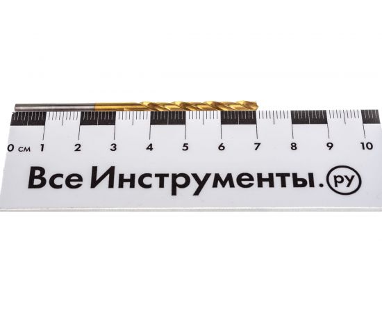 Сверло по металлу Профоснастка 3,4 мм HSS M2 TIN/135 DIN 338, 1 шт., №201 30201041 – изображение 4