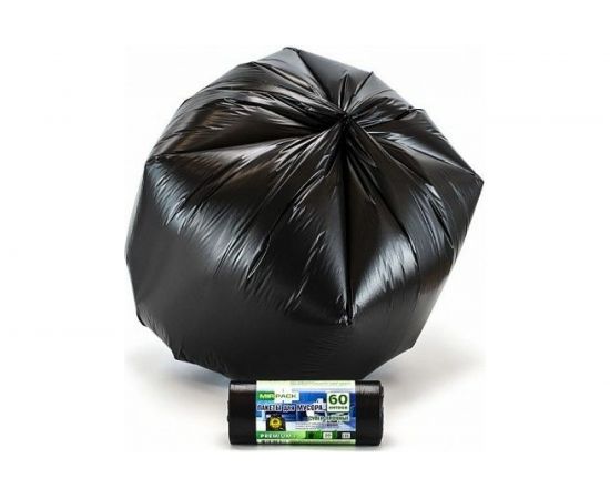 Мешки для мусора PREMIUM+ (20 шт; 60 л) черные МИРПАК 4650056203038 – изображение 4