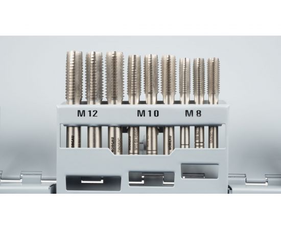 Набор ручных метчиков и плашек NORGAU M3-M12, 43 предмета 013904330 – изображение 4