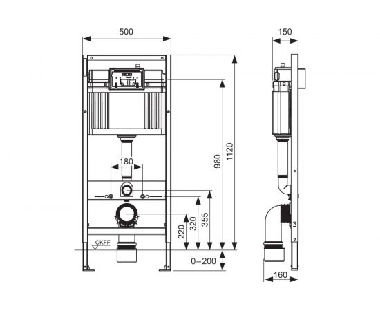 Инсталляция TECE с панелью смыва Now белая 9400013 – изображение 5