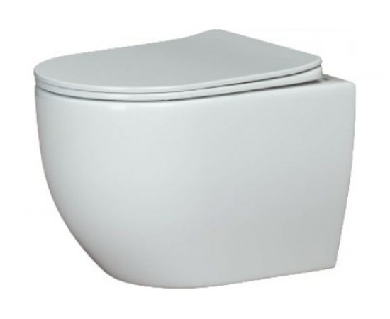 Подвесной унитаз Ceramica Nova MIA Rimless с крепежом, с сиденьем-крышкой с микролифтом CN1805 