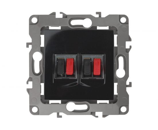 Двойная аудио розетка ЭРА 12-3112-06 IP20, 12, чёрный Б0027466 