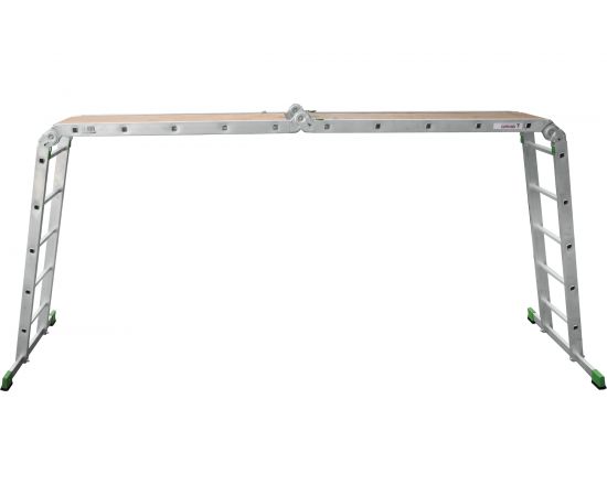 Четырехсекционная Лестница-трансформер с помостом Новая Высота 4х5 ступеней 2330405 – изображение 11