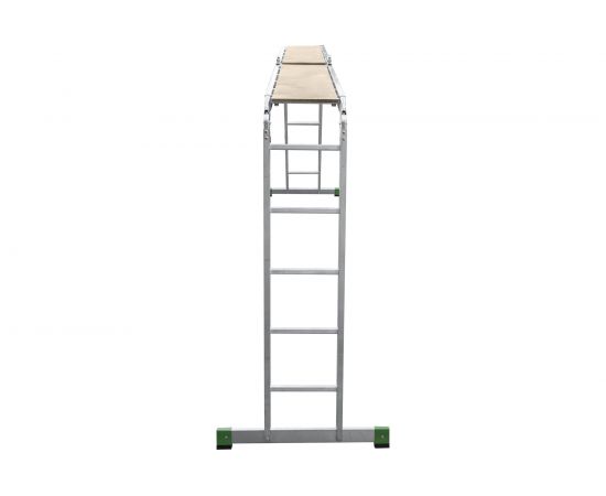 Четырехсекционная Лестница-трансформер с помостом Новая Высота 4х5 ступеней 2330405 – изображение 12