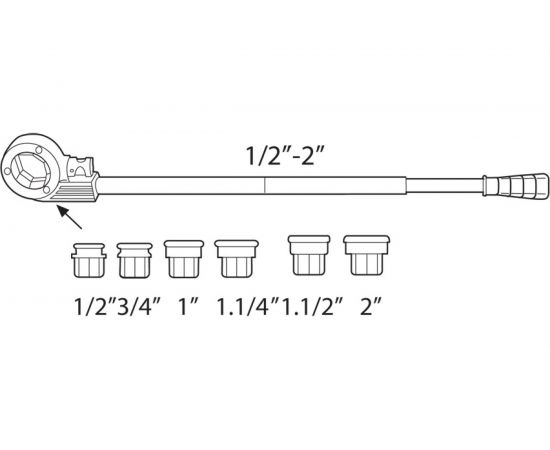 Резьбонарезной набор SUPER-EGO Professional 600 BSPT-R 1/2-2 600230200 – изображение 2
