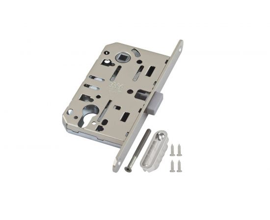 Замок AGB межк. магнит. под цил. MEDIANA POLARIS B06103.50.34.567 с отв. пл. B02402.05 мат хр 25589 – изображение 2