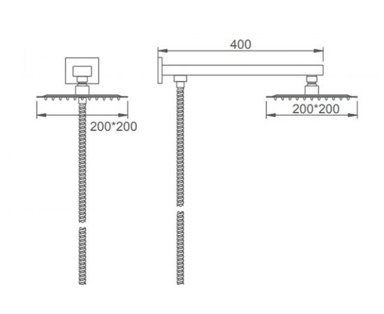 Душевая система LEDEME с тропическим душем, L2417 89434 – изображение 2
