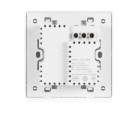 Настенный выключатель Aqara две клавиши, Wall Switch No Neutral, Double Rocker QBKG03LM – изображение 2