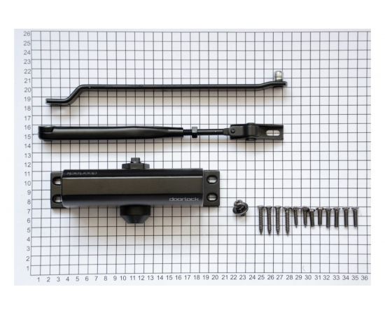 Дверной доводчик DOORLOCK DL70 EN2/3/4 черный, вес двери до 90 кг, крепежные размеры 162-165мм х 19мм 75547 – изображение 2