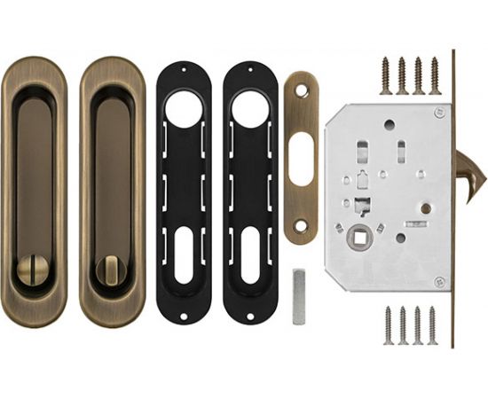 Защелка с ручками для раздвижных дверей PUNTO Soft LINE SL-011 AB 38595 – изображение 2