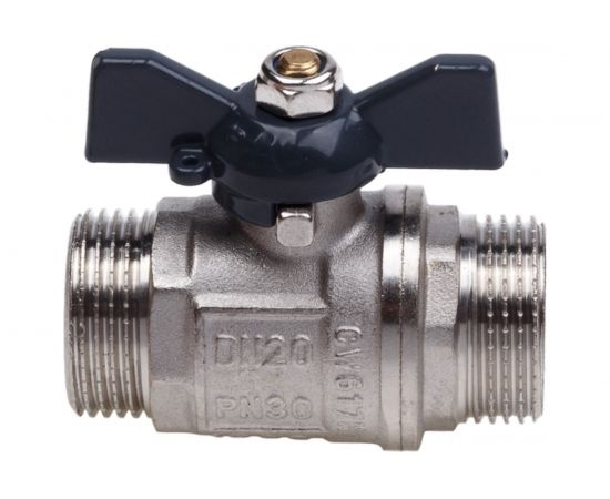 Шаровой кран AQUALINK нар-нар 1/2 B бабочка 2336 – изображение 2