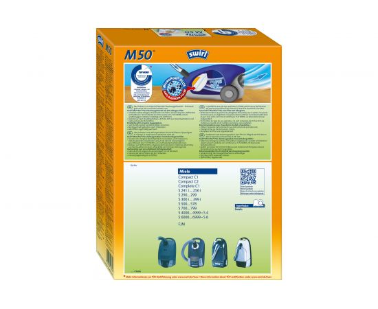 Фильтр нетканый для пылесоса M50 MP Plus AirSpace 4 шт Swirl 1704050 – изображение 3