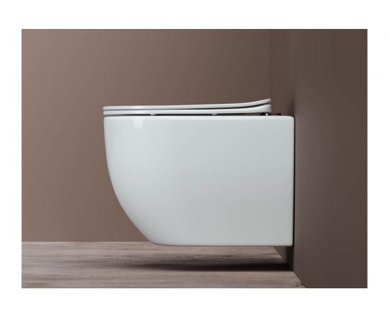 Подвесной унитаз Ceramica Nova MIA Rimless с крепежом, с сиденьем-крышкой с микролифтом CN1805 – изображение 3