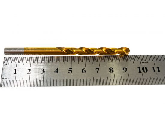 Сверло по металлу нитрид титана HSS-TiN DIN 338 (10 шт; 6x57х93 мм) D.BOR 4200600T3D – изображение 3