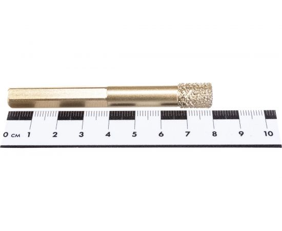 Сверло-коронка алмазное с воском (10x80 мм; HEX9.5 мм) D.BOR 121601021000 – изображение 3