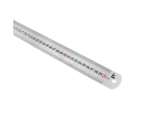 Измерительная линейка КАЛИБРОН 2000x38мм, металлическая, двойная шкала ГРСИ № 74468-19 1017065 – изображение 3