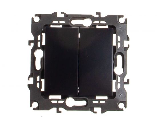 Двойной выключатель ЭРА 12-1104-05 10АХ-250В, IP20, антрацит Б0014649 – изображение 3