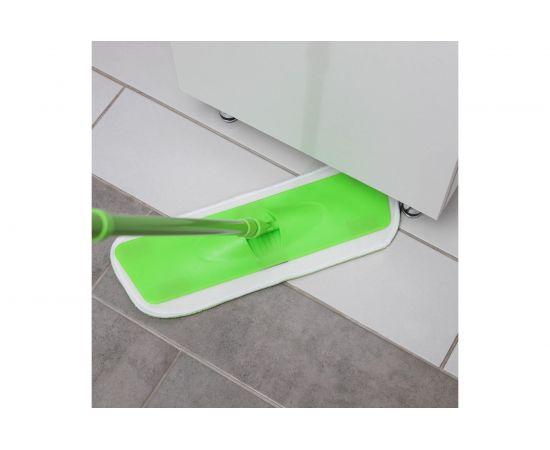 Плоская швабра Доляна телескопический окрашенный черенок, насадка на липучке микрофибра 40х14х80 120 см 5308311 – изображение 4