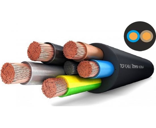 Силовой гибкий кабель H07RN-F 2x2,5 Top Cable XTREM 10 метров 3002002MR10RU 