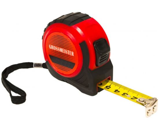 Рулетка GROSSMEISTER резинопластиковый корпус, 10м х 25мм 009002004 