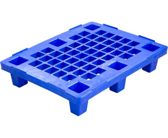 Паллет Тара.ру п/э 800х600х150 перфорированный, на ножках синий 24854 