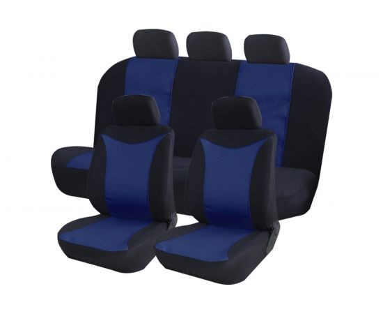 Чехлы для автомобильных сидений KRAFT PRESTIGE универсальные, полиэстер/жаккард, черно-синие KT 835618 